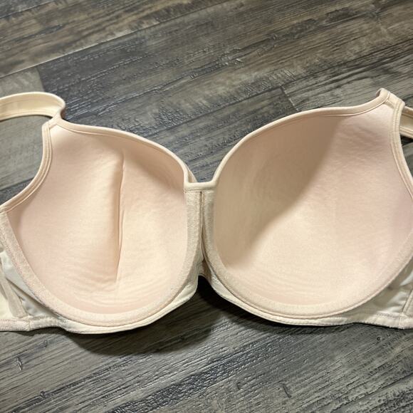 Cacique Lightly Lined Balconette Bra 42D Nude Underwire T-Shirt Smoothing - Picture 5 of 8